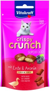 8 x 60g VITAKRAFT CRISPY CRUNCHY ENTE & ARONIA SUPERFOOD Katzensnack 480g
