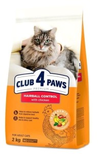 Club 4 Paws Premium Hairball Control – Trockenfutter für Katzen 2 kg