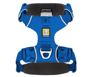 Ruffwear Front Range Hundegeschirr M Anti-Zug Y-Geschirr Reflektierend Blue Pool