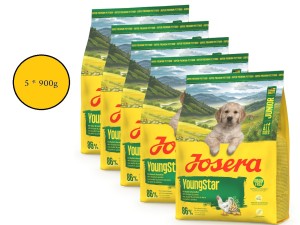 5 x 900g Josera YoungStar getreidefrei Welpenfutter Huhn Kartoffel