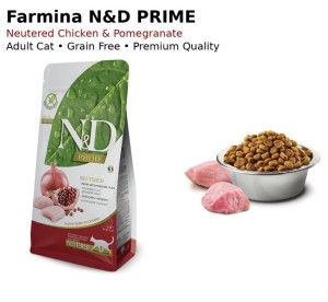 Farmina N&D Prime Neutered Katze Huhn Granatapfel Adult 5kg
