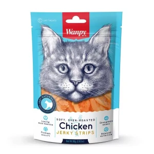 WANPY für Katzen: Chicken Jerky Strips 80 g - Hähnchenstreifen