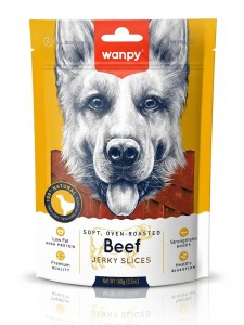 WANPY für Hunde: Beef Jerky Slices 100 g
