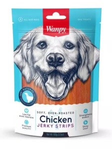 WANPY für Hunde: Chicken Jerky Strips 100 g