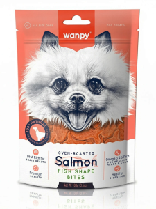 WANPY für Hunde - Salmon Fish Shape Bites 100 g