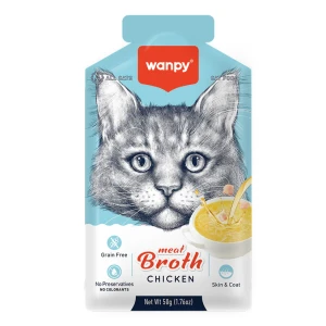 WANPY für Katzen „Meat Broth Chicken“ 50 g Hühnerbrühe