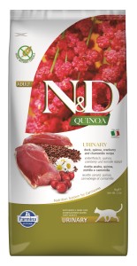 Farmina N&D; Cat QUINOA Urinary Duck & Cranberry Adult 5 kg