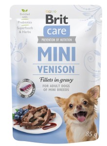 6 * Brit Care Mini Hunde Nassfutter Hirsch Wild 85g