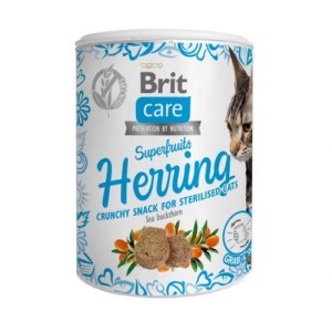 Brit Care Cat Snack Superfruits Herring Sanddorn 100g
