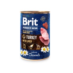 BRIT PREMIUM BY NATURE Truthahn & Leber 400 g Dose