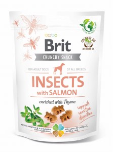Brit Care Hundeleckerlis Insekten & Lachs 200g – Getreidefreie Knusper-Snacks