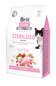 Brit Care Sterilized Sensitive Grain-Free Trockenfutter Katzen mit Kaninchen 2kg