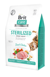 Brit Care Sterilized Urinary Grain-Free Trockenfutter Huhn für Katzen 0,4kg