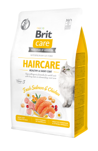 Brit Care Cat Haircare Healthy Shiny Coat Grain-Free Trockenfutter Lachs 0,4kg