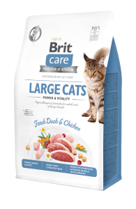 Brit Care Large Cats Power Vitality Grain-Free Trockenfutter Ente Huhn 0,4 kg