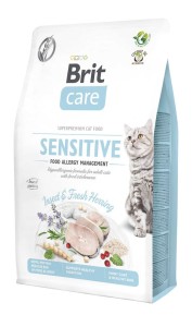 Brit Care Cat Food Allergy Grain-Free Trockenfutter Hering Insekten Katzen 0,4kg