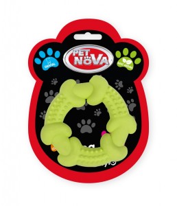 Hundespielzeug Kauspielzeug SSPECIALRING-YL Ringo dick Minze Aroma 10,5cm gelb