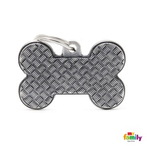 Hundemarke My Family BRONX Adressanhänger mit Gravur BONE PLATFORM BIG