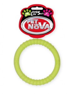 Hundespielzeug Kauspielzeug Superdental Ringo Minze Aroma 9,5cm gelb
