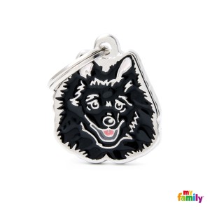 Hundemarke mit HUNDERASSEN VOLPINO ITALIANO My Family Friends Adressanhänger mit Gravur 