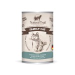 400g NATURAL TRAIL Family Cat PUTE mit ENTE und LACHS, Katzenfutter Nassfutter Dose 