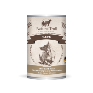 800g Natural Trail LAND Super Premium Nassfutter für Hunde Hundefutter Dose 