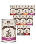 24 x 800g NATURAL TRAIL, Monoprotein Super Premium Nassfutter für Hunde,  LAMM/WILD/RIND/COUNTRY SIDE Hundefutter Dose
