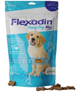 60 Stück /300g Vetoquinol FLEXADIN Young Dog Maxi Flexibilität Gelenke für Hunde, Mobility