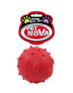 Hundespielzeug Kauspielzeug SNACKBALLDOG-RE Leckerlieball Minze Aroma 6,5cm red