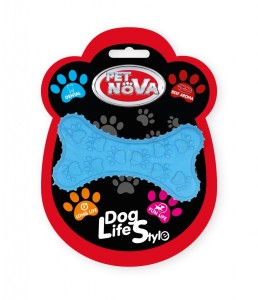 Hundespielzeug Kauspielzeug DENTBONE-BL Kauspielzeug Knochen Rindfleisch Geschmack 10,5cm blau