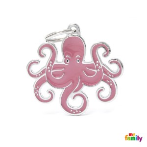 Hundemarke My Family Wild WILDTIERE Adressanhänger mit Gravur Krake