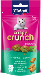 60g  VITAKRAFT Crispy Crunch mit Pfefferminzöl  Dental Katzensnacks